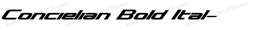 Concielian Bold Ital字体转换